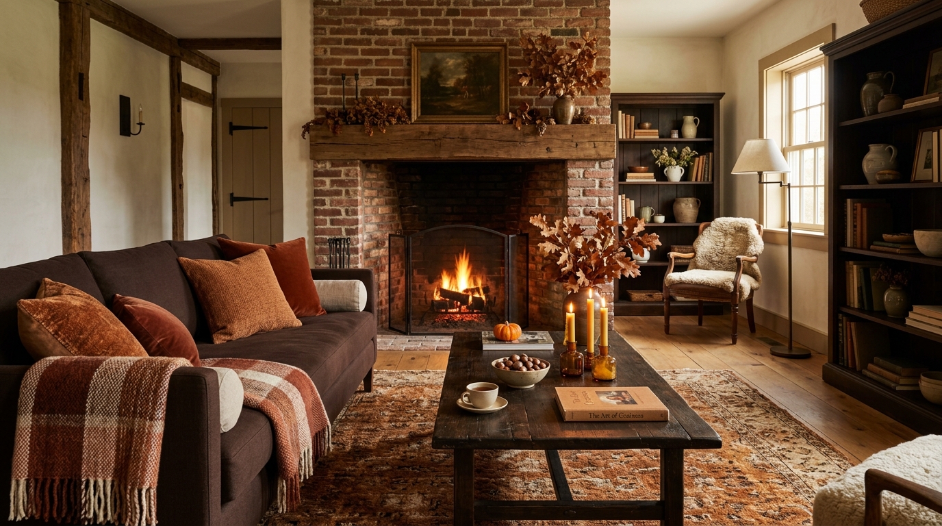 Chocolate Brown and Burnt Orange Autumn Accents